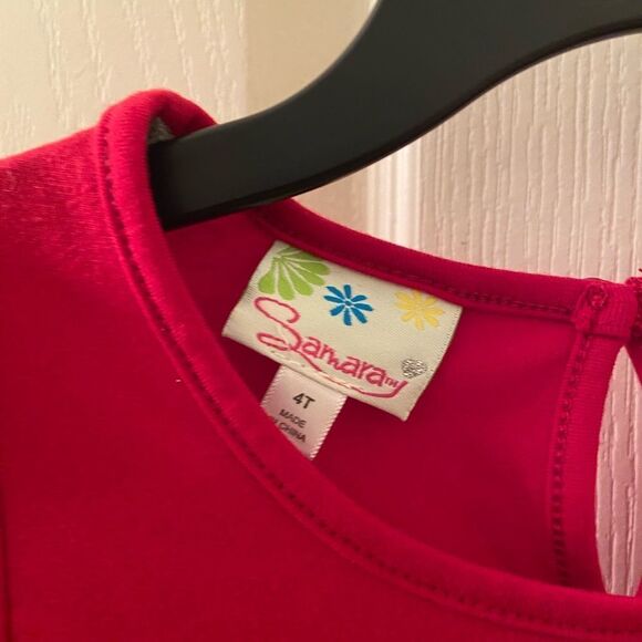 Samara Dress Red and White Striped Tulle Bow Girls Size 4T NWT - Picture 6 of 8